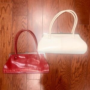 Lot of 2 Vintage 90s Y2K Purses Should Bags Red and White Long HOBO